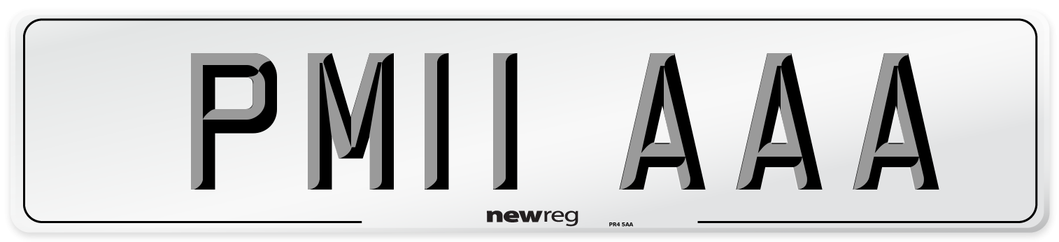 PM11 AAA Number Plate from New Reg